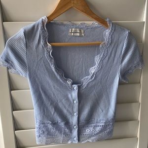 Urban outfitter blue lace top